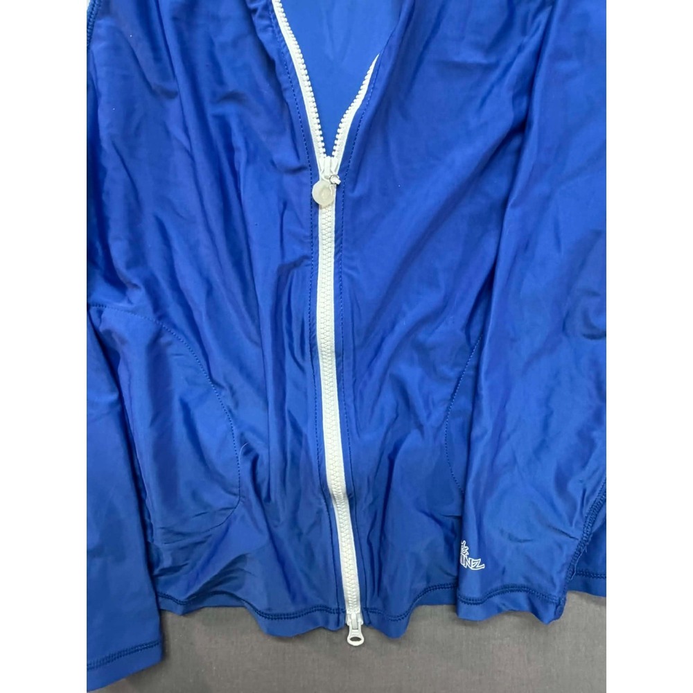 NWT UV Skinwear Zip up Women Jacket Swimming Beach Blue Size Small - Picture 4 of 8
